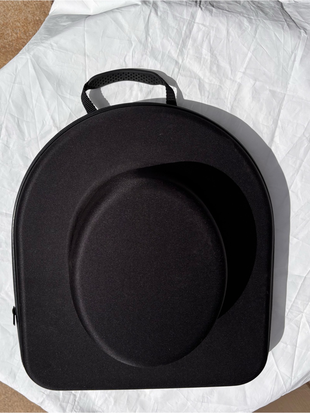 Black Structured Travel Hat Carrier Bag